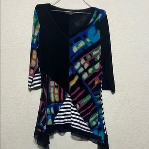 Lior Colorful Abstract Women's Top